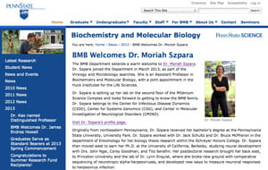 BMB Welcomes Dr. Moriah Szpara (March 2013)